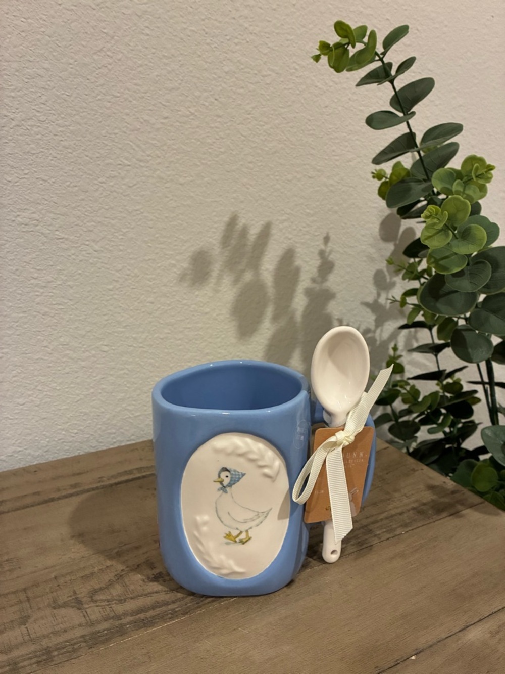 Rae Dunn MOTHER GOOSE double-sided mug.